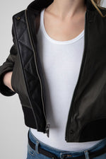 Zadig & Voltaire Bunta Cuir Reversible Leather Jacket - Noir