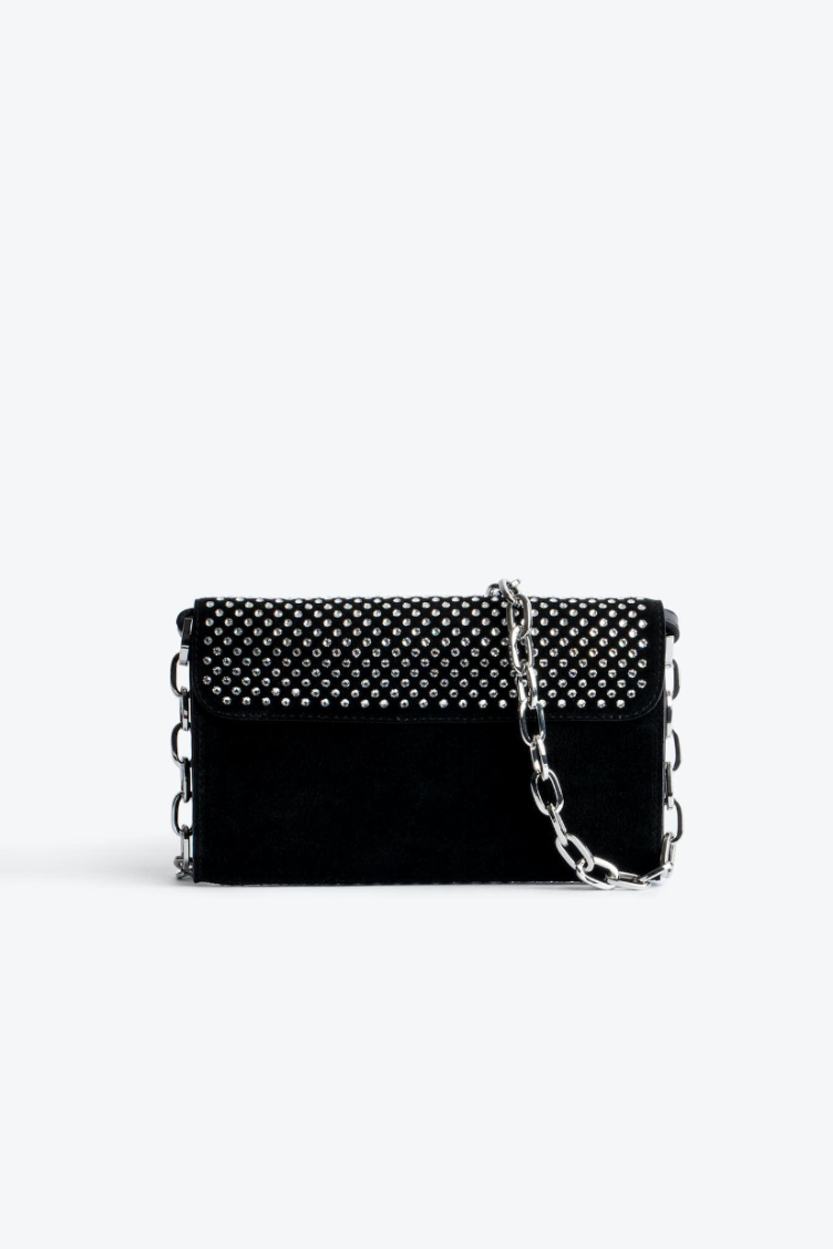 Zadig & Voltaire Unchained Leather Crossbody Bag in Black