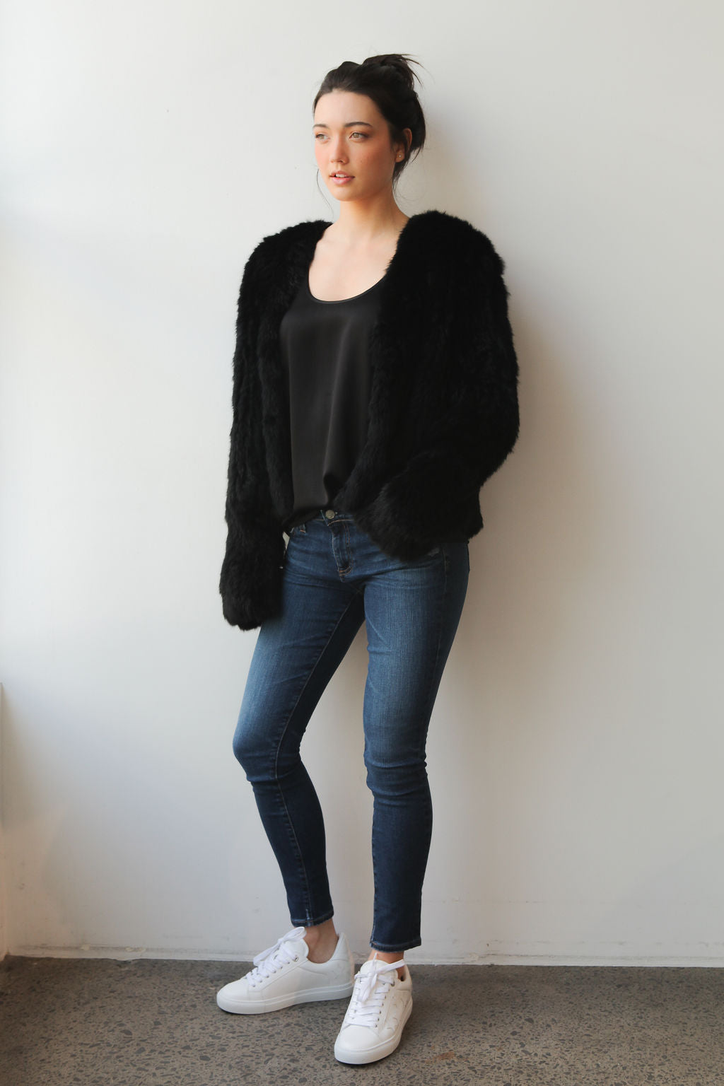 October Reign Voyage Fur Jacket - Black