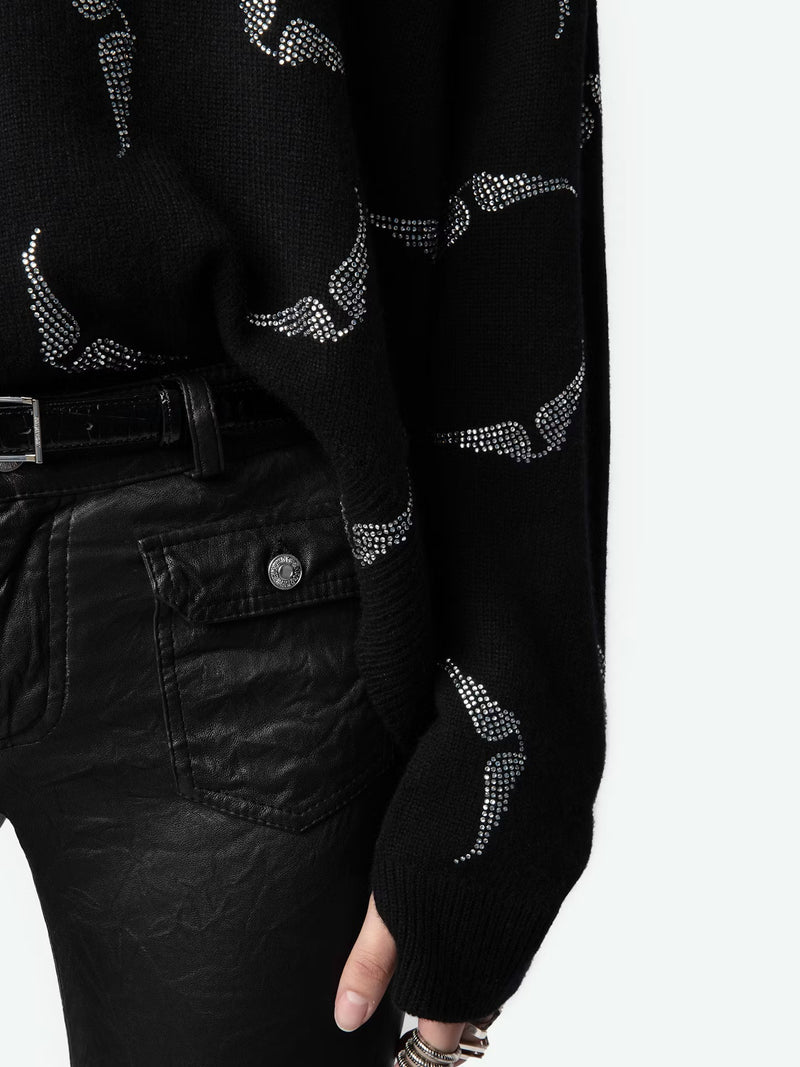 Zadig & Voltaire Markus Strass Wings Jumper - Noir