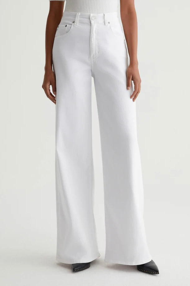 AG Deven High Rise Ultra Wide Leg - Cloud White