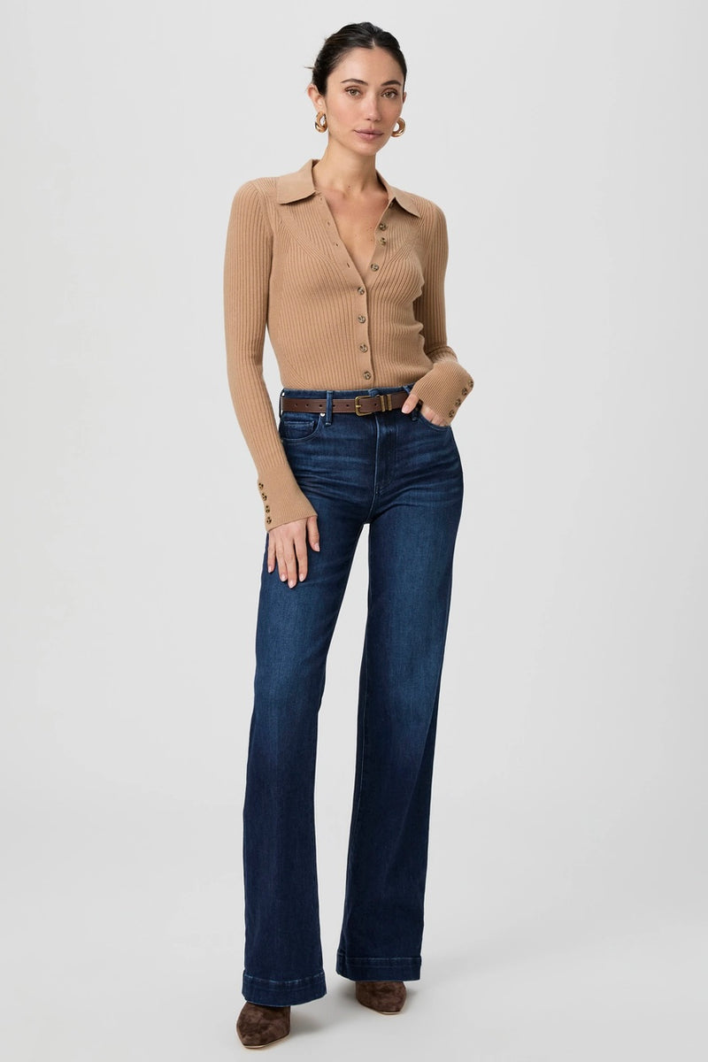 Paige Leenah 32" Wide Leg Jean - Praline