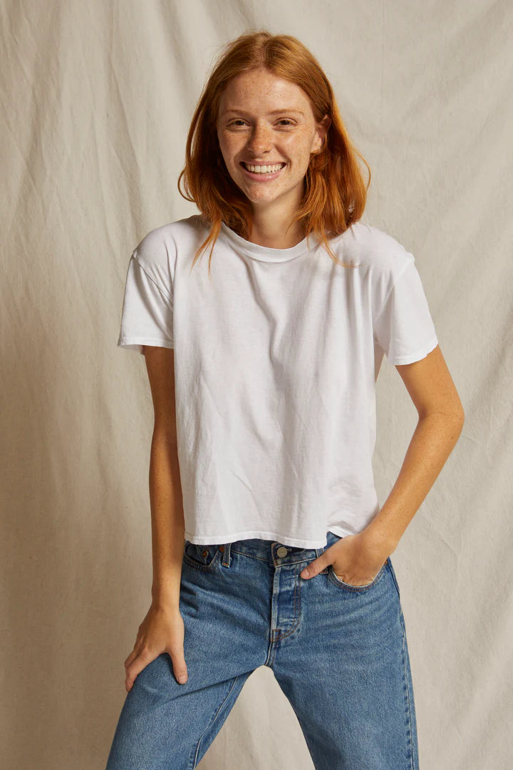 Perfect White Tee Harley Boxy Crew - White