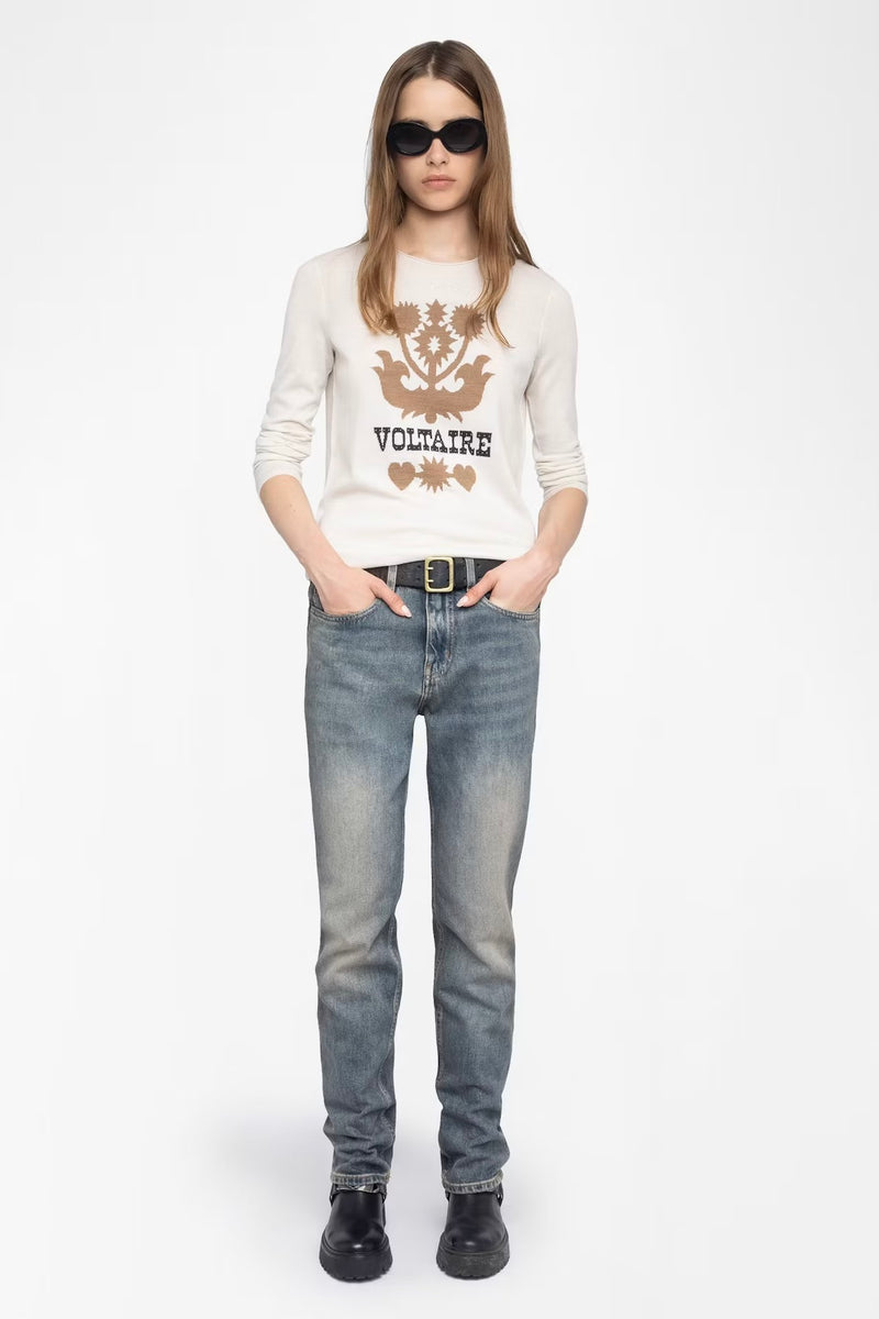 Zadig & Voltaire Teissa Wool Sweater - Ecru