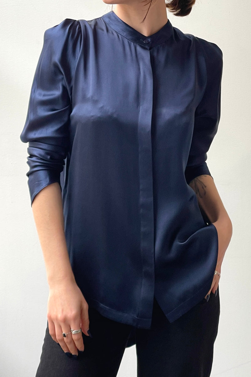 October Reign Swanky Blouse - Navy