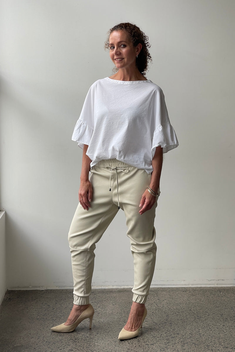 October Reign Florence Tee - White Linen