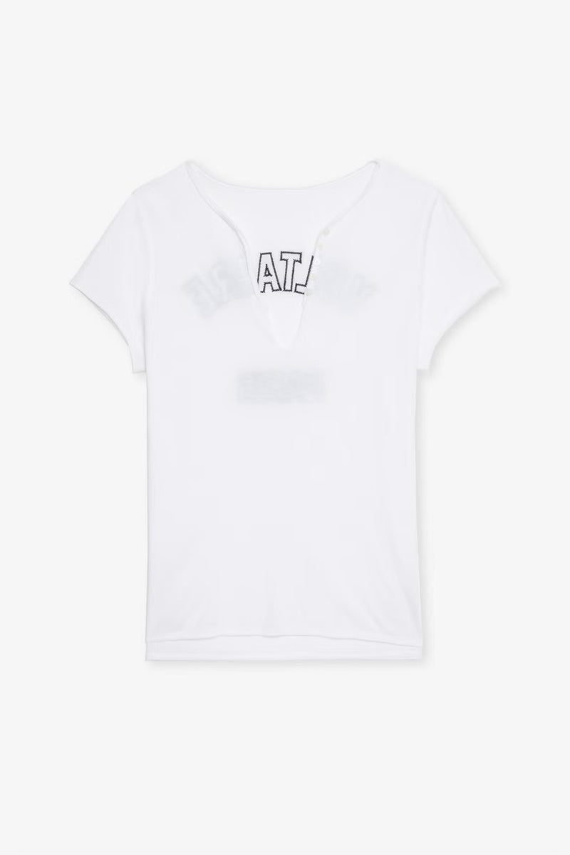 Zadig & Voltaire Tuni Henley T-shirt - White