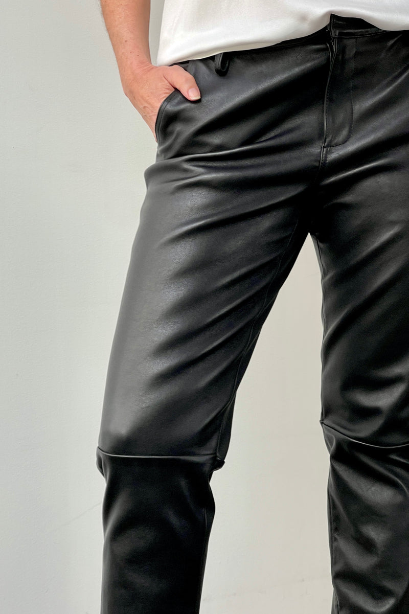 October Reign Leather Pants - Black