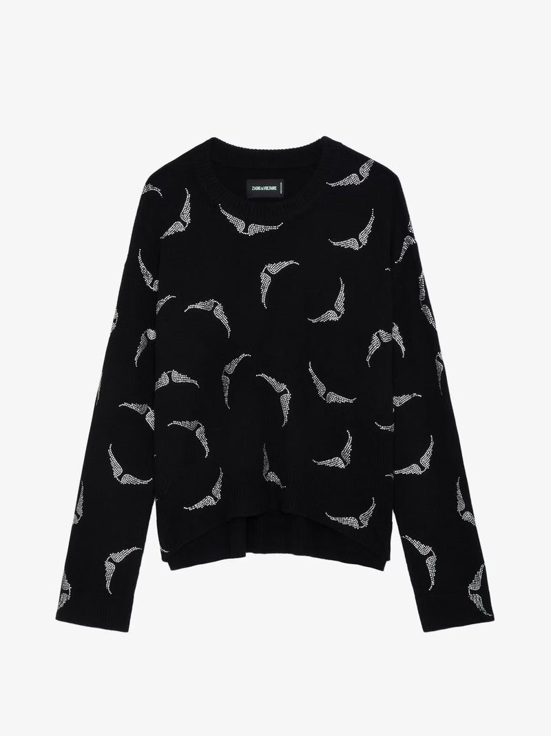 Zadig & Voltaire Markus Strass Wings Jumper - Noir