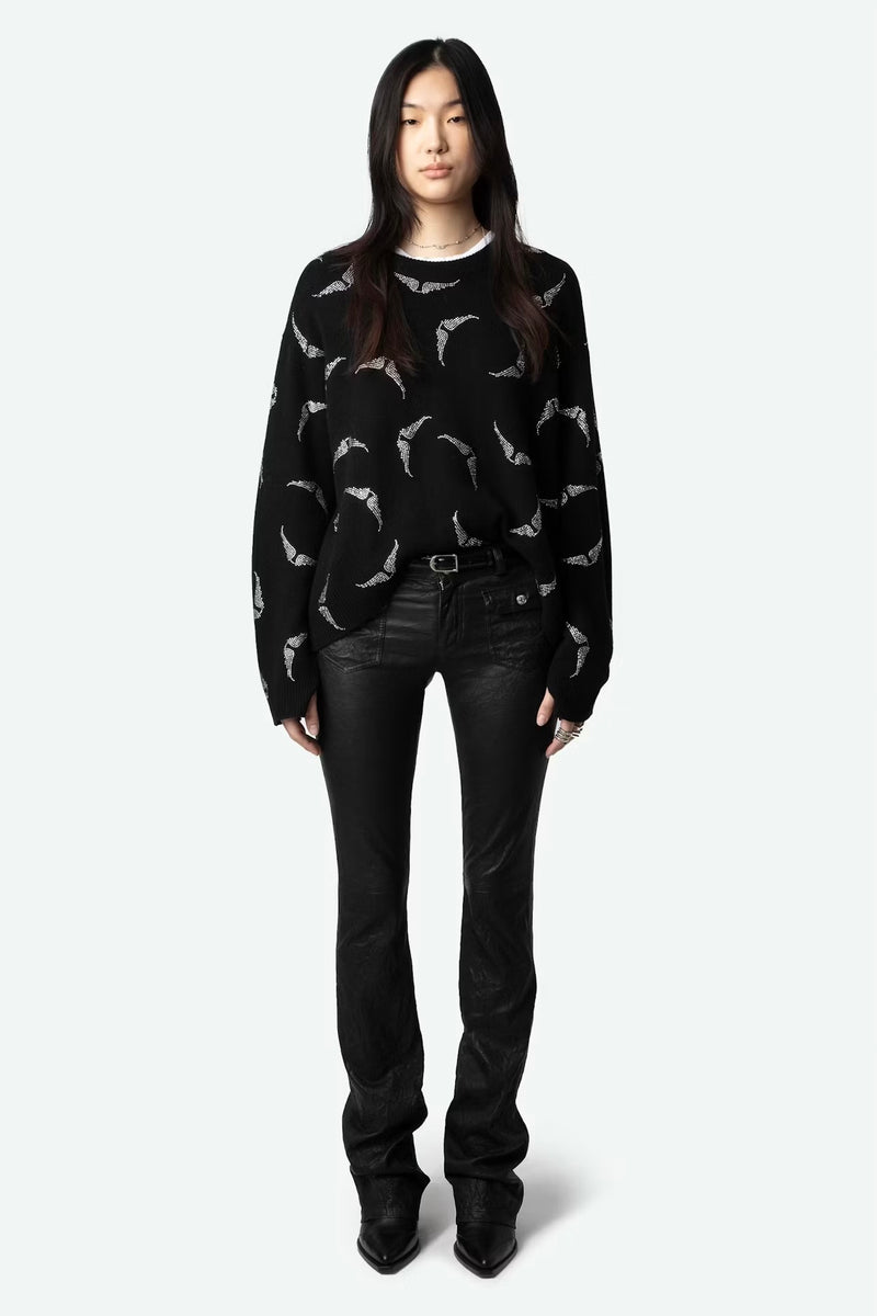 Zadig & Voltaire Markus Strass Wings Jumper - Noir