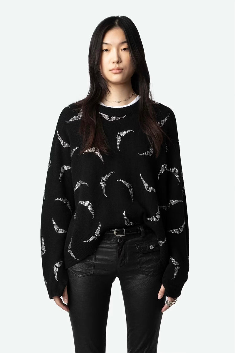 Zadig & Voltaire Markus Strass Wings Jumper - Noir