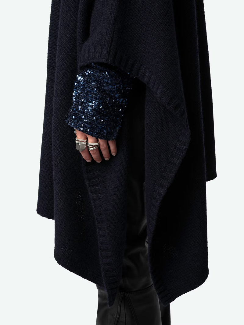 Zadig & Voltaire Palmo Poncho - Encre