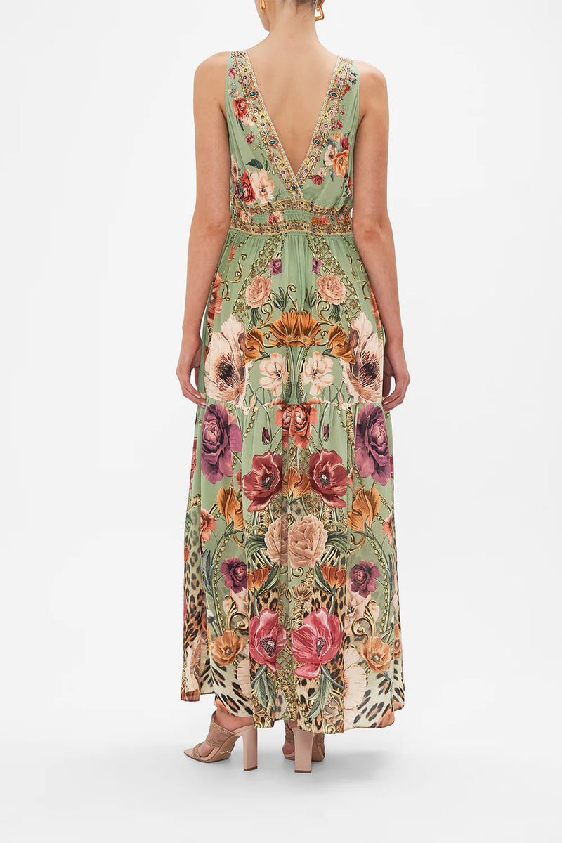 Camilla Shirred Waist Detail Long Dress - Grow And Glow