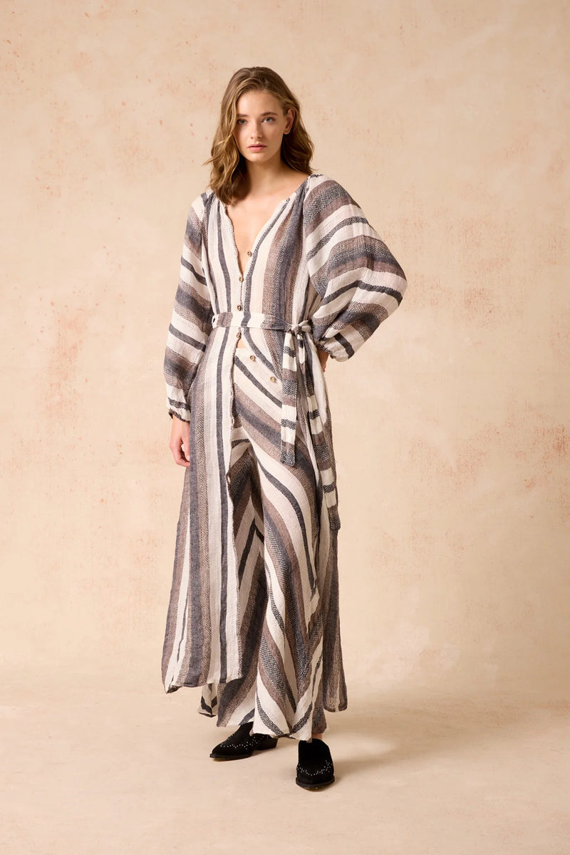 Estilo Emporio El Manto Dress - Dark Chocolate Stripe