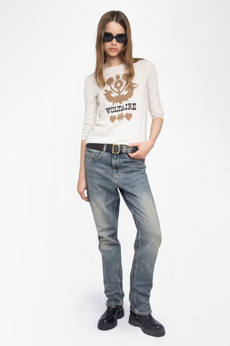 Zadig & Voltaire Teissa Wool Sweater - Ecru
