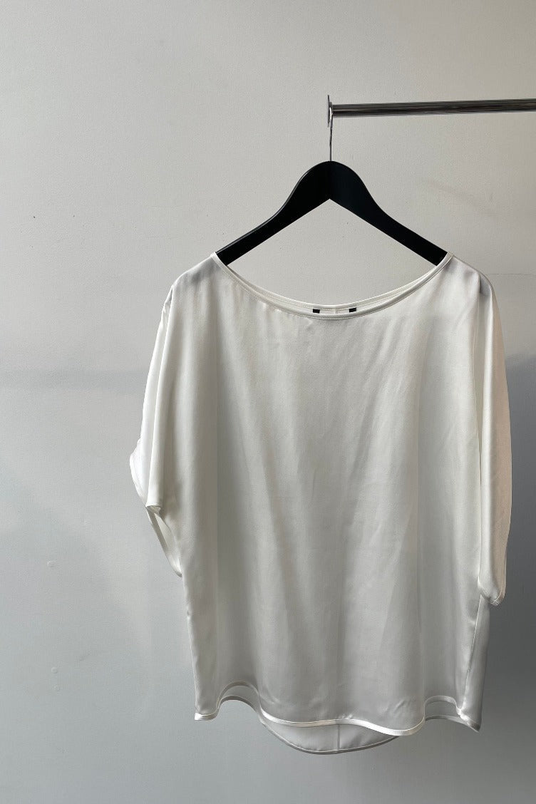 October Reign Luxe Silk Tee - White