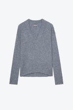 Zadig & Voltaire Vivi  WS Patch Cashmere Sweater - Ardoise