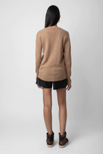 Zadig & Voltaire Vivi Patch Cashmere Sweater -  Camel