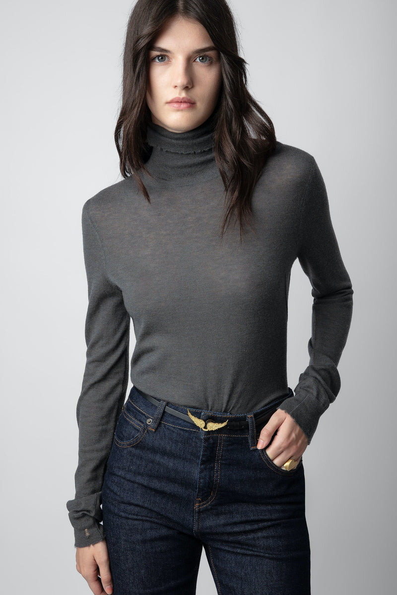 Zadig & Voltaire Bobby CP Cashmere Sweater - Ardoise