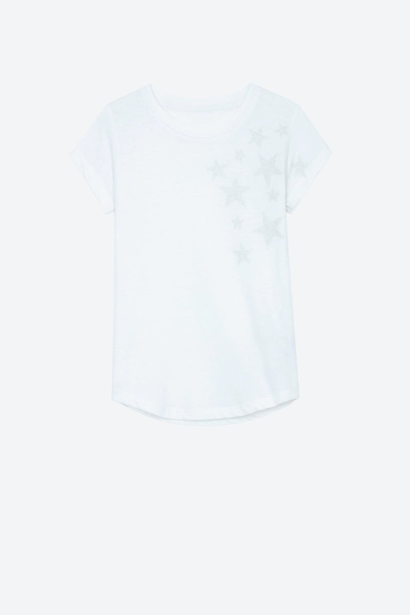 Zadig & Voltaire Skinny Stars Diamanté T-shirt - Blanc
