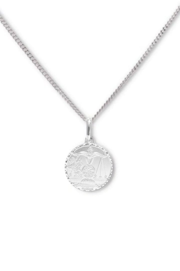 Baby Anything Silver Zodiac Medallion - Libra