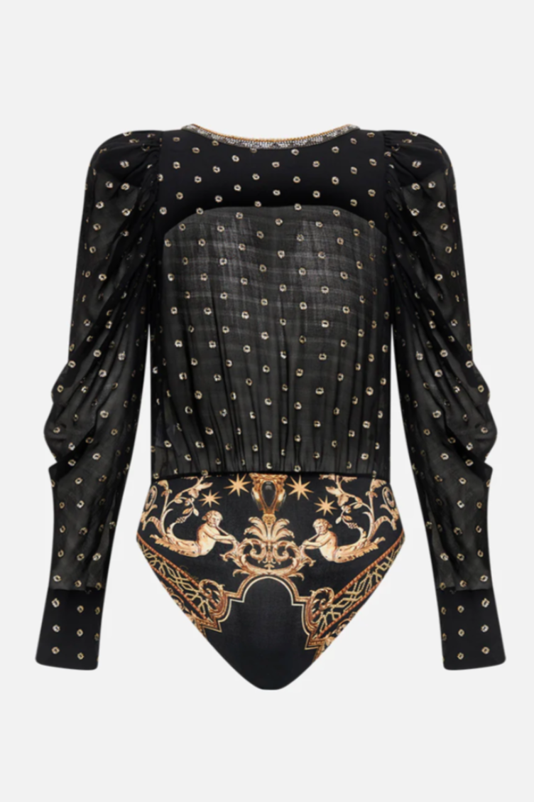 Camilla Puff Sleeve Body Suit - Duomo Dynasty