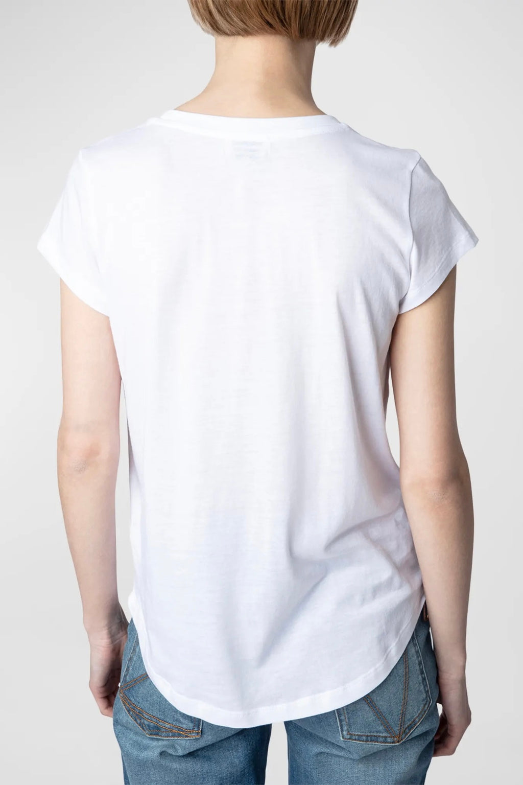 Zadig & Voltaire Woop Skull Stars Strass T-Shirt - Blanc