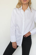 October Reign Essential Shirt - White Poplin Cotton