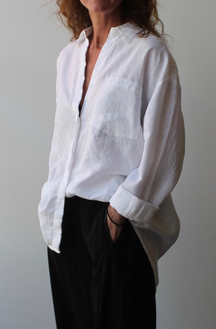 Oversized hot sale white shirt