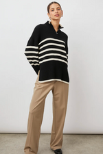 Rails Tessa Sweater - Onyx Ivory Stripe