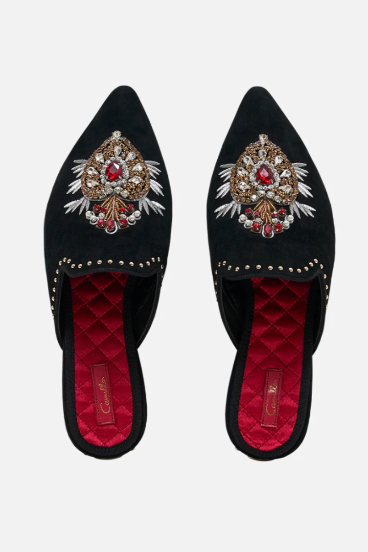 Camilla Embroidered Slipper - Sisterhood Of The Rose