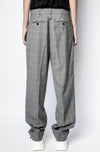 Zadig & Voltaire Peter Check Pant - Grey