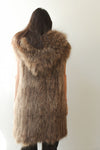 October Reign Wanderer Long Fur Vest - Grizzly