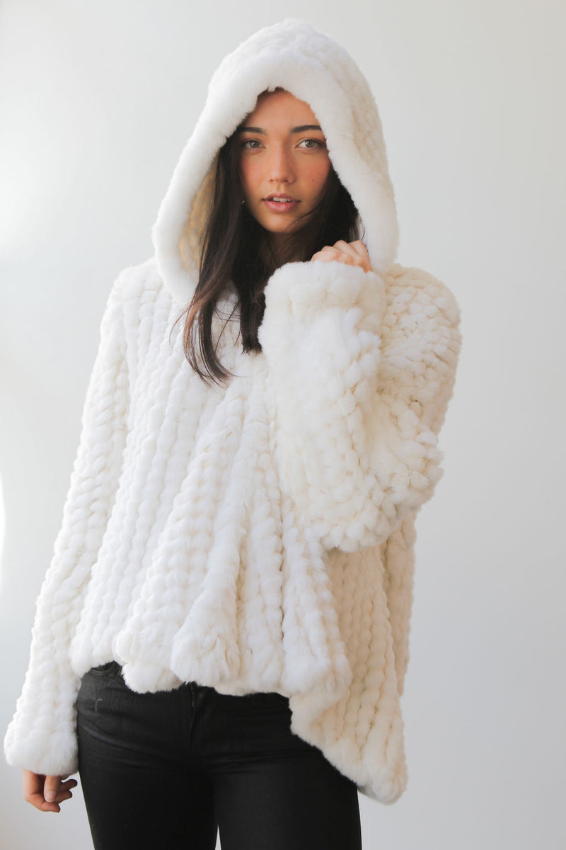October Reign Fur Jacket - White