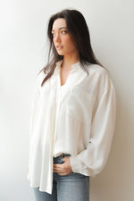 October Reign Oversized Shirt - White Silk