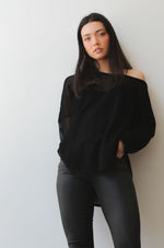 October Reign Loulou Cashmere Sweater - Black