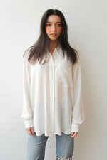 October Reign Oversized Shirt - White Silk