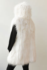 October Reign Wanderer Long Fur Vest - Snow
